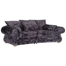 Megasofa in Mikrofaser Dunkelgrau