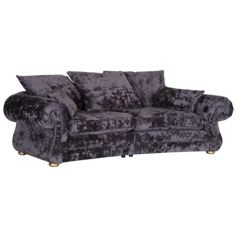 Megasofa in Mikrofaser Dunkelgrau