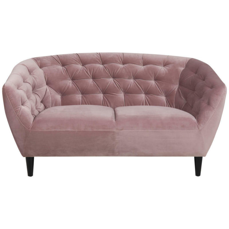 Chesterfield-Sofa in Samt Rosa