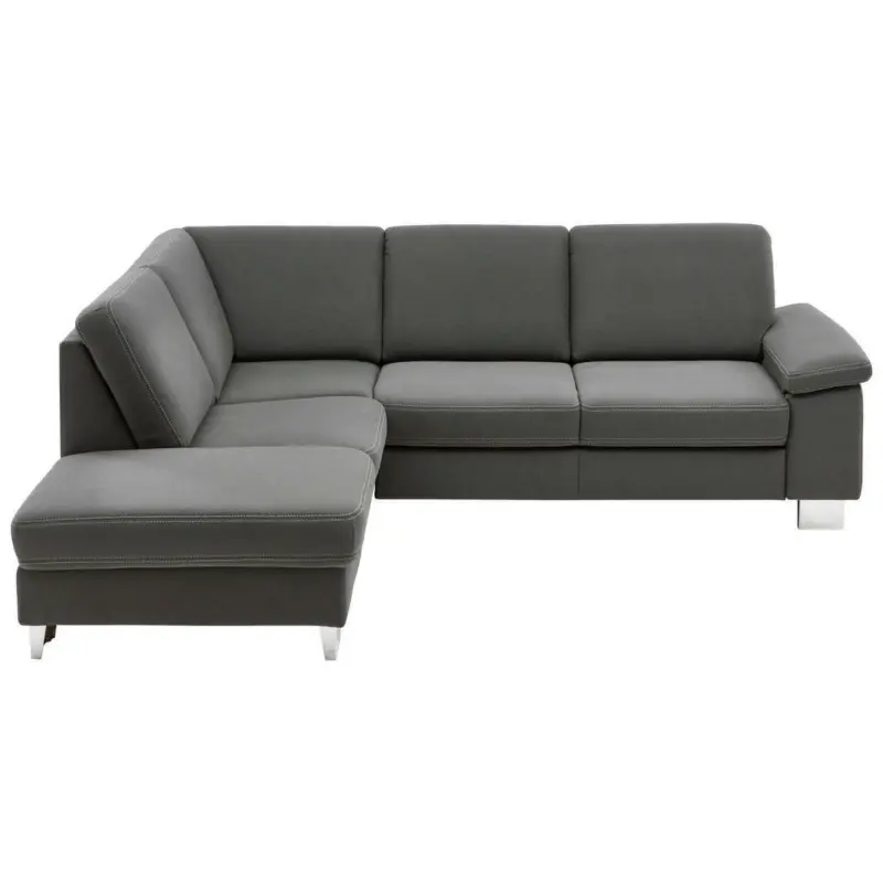 Ecksofa in Webstoff Anthrazit