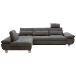 Ecksofa in Webstoff Grau