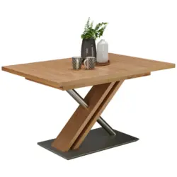 Esstisch in Holz, Metall, Holzwerkstoff 130-178/90/75 cm