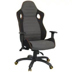 Gamingstuhl in Netzbespannung, Webstoff Grau, Schwarz