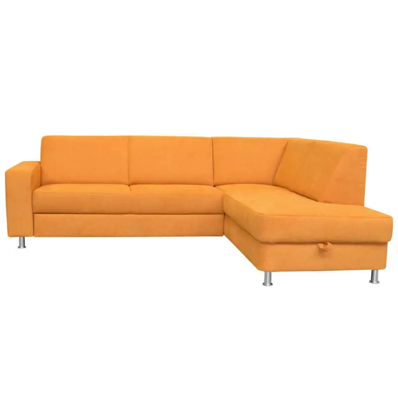 Ecksofa in Chenille Gelb