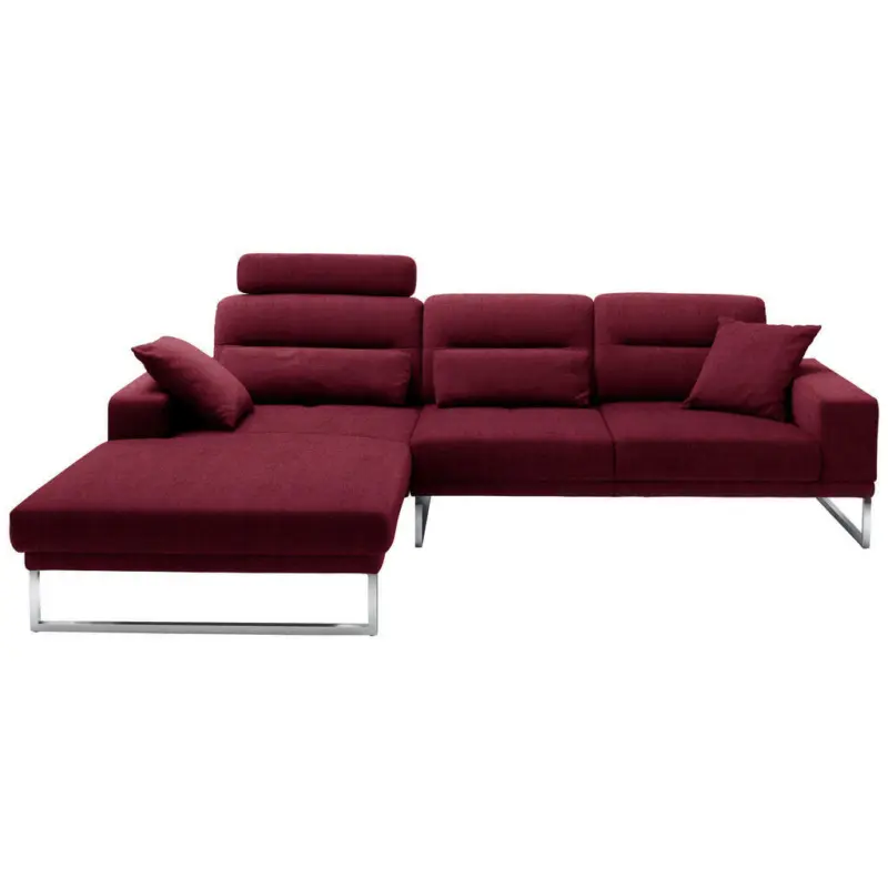Wohnlandschaft in Webstoff Rot