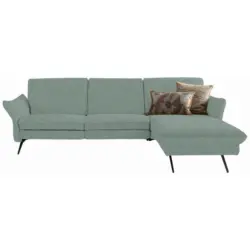 Ecksofa in Chenille Mintgr&uuml;n