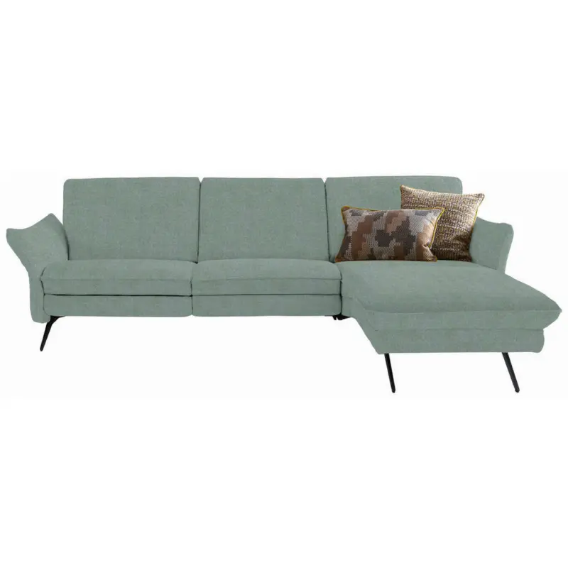 Ecksofa in Chenille Mintgr&uuml;n