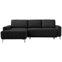 Ecksofa in Chenille Anthrazit