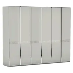 Drehtürenschrank in Hellgrau