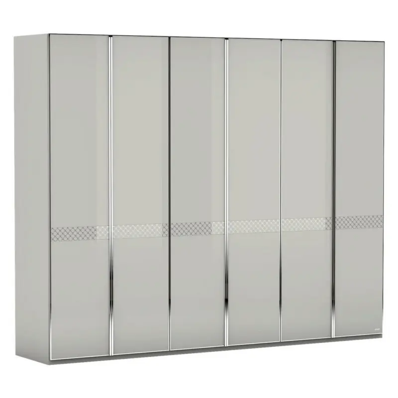 Drehtürenschrank in Hellgrau