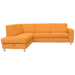 Ecksofa in Chenille Gelb