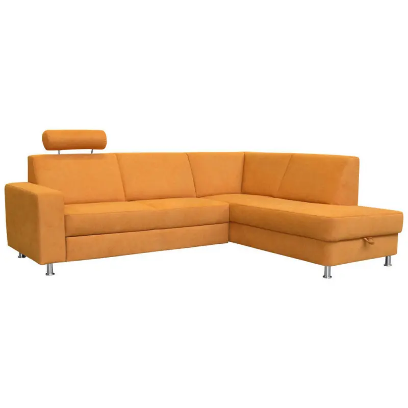 Ecksofa in Chenille Gelb