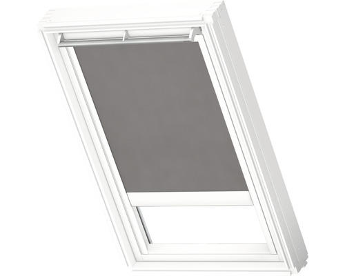 VELUX Sichtschutzrollos grau uni solarbetrieben Rahmen weiß RSL CK02 4161SWL