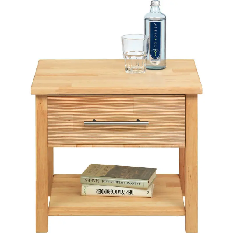 Nachtkästchen in vollmassiv Erle Erlefarben