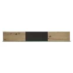 Wandboard in 135/20/16 cm Graphitfarben, Eichefarben