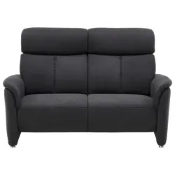 Zweisitzer-Sofa in Flachgewebe Dunkelgrau