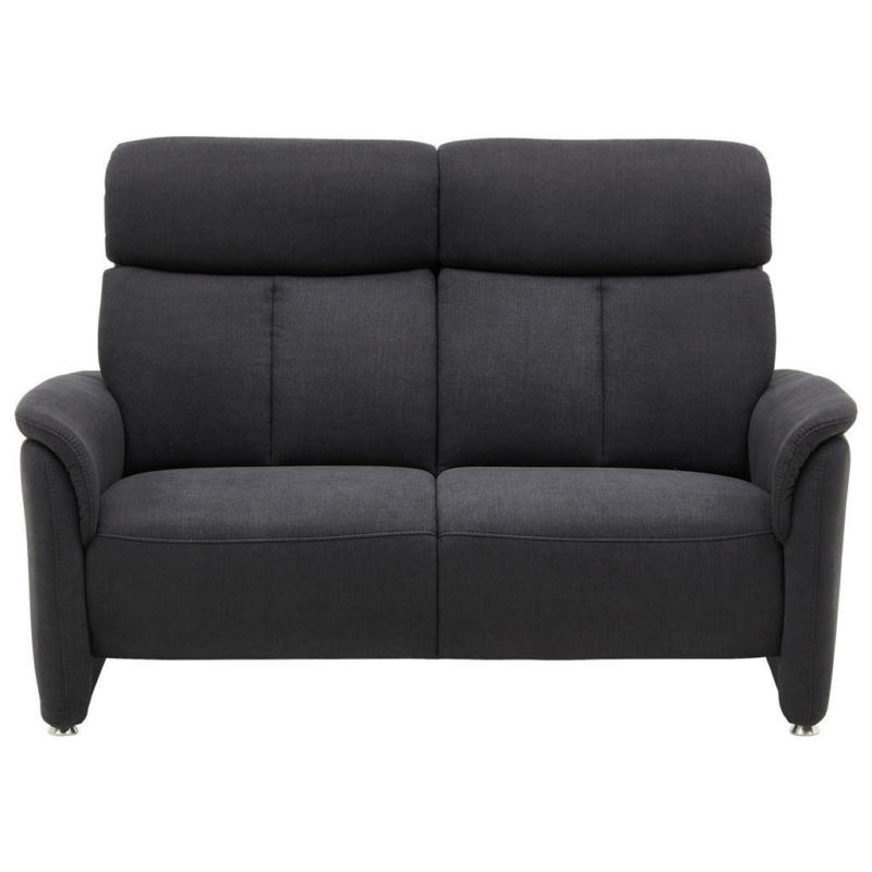 Zweisitzer-Sofa in Flachgewebe Dunkelgrau