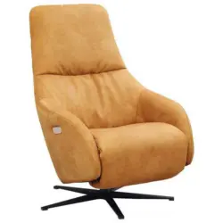 Relaxsessel in Textil Currygelb