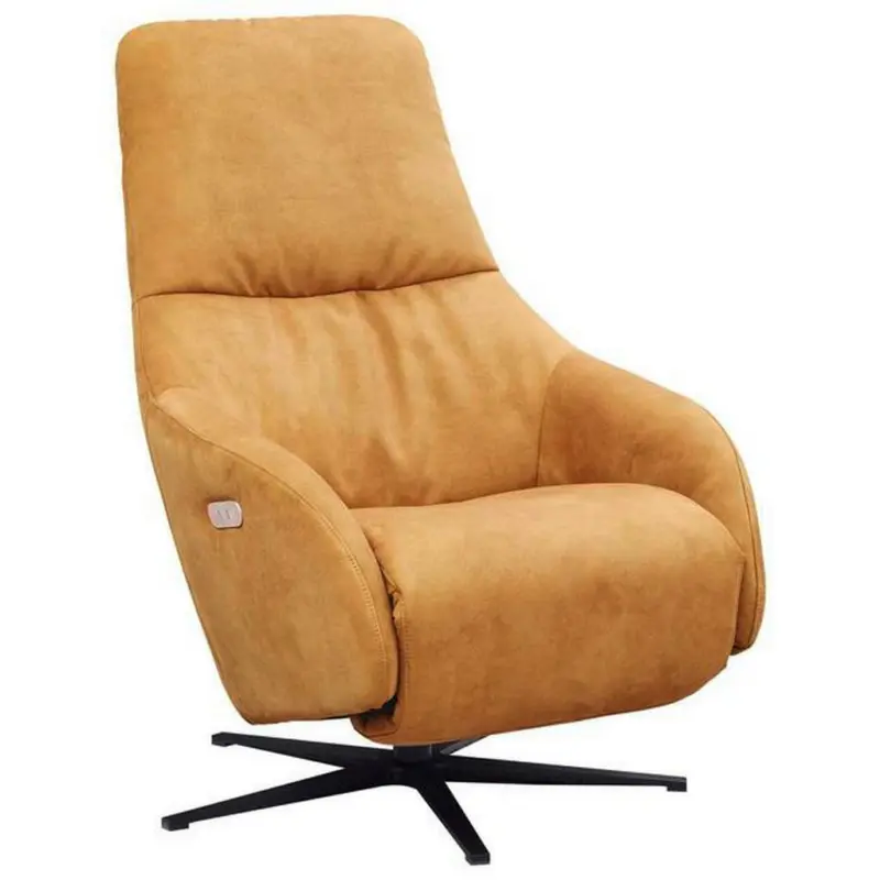 Relaxsessel in Textil Currygelb