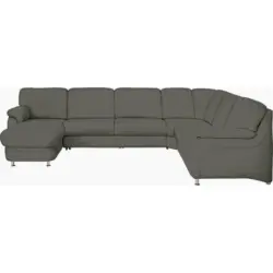 Wohnlandschaft in Echtleder Grau