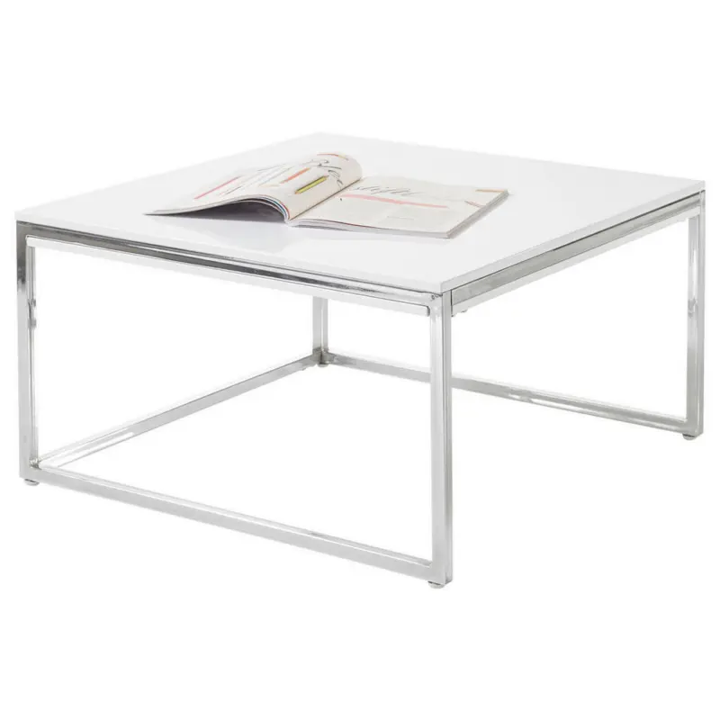 Couchtisch in Metall, Holzwerkstoff 70/70/40 cm