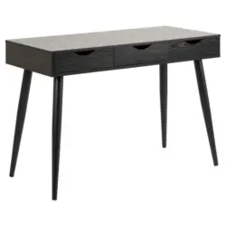 Schreibtisch 110/50/77,1 cm in Schwarz, Eschefarben