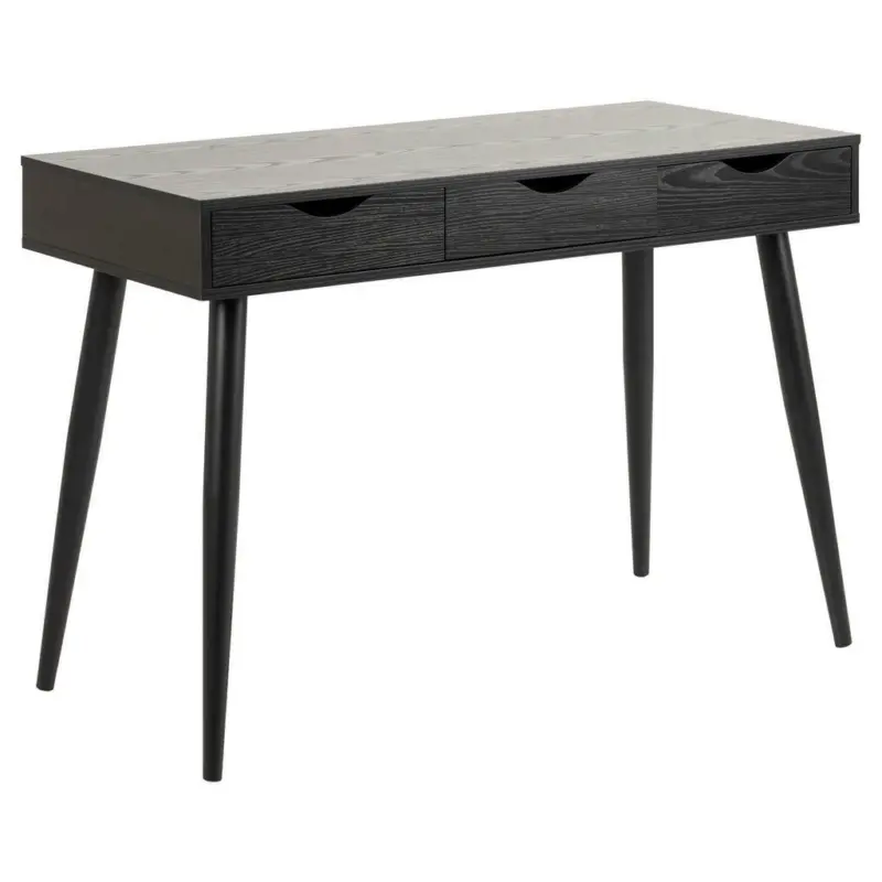 Schreibtisch 110/50/77,1 cm in Schwarz, Eschefarben