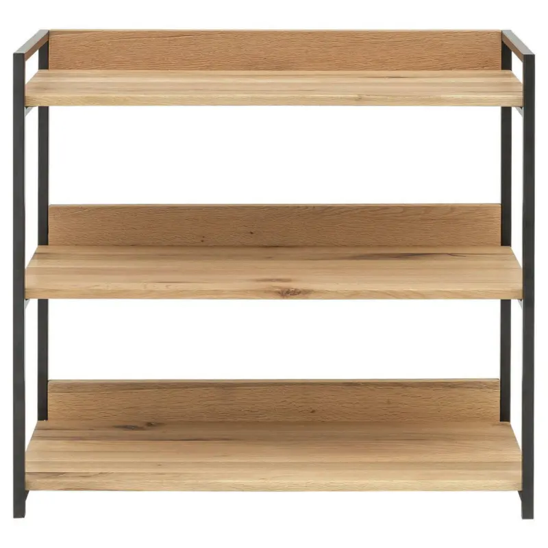 Regal 90/85/43 cm Schwarz, Wildeiche