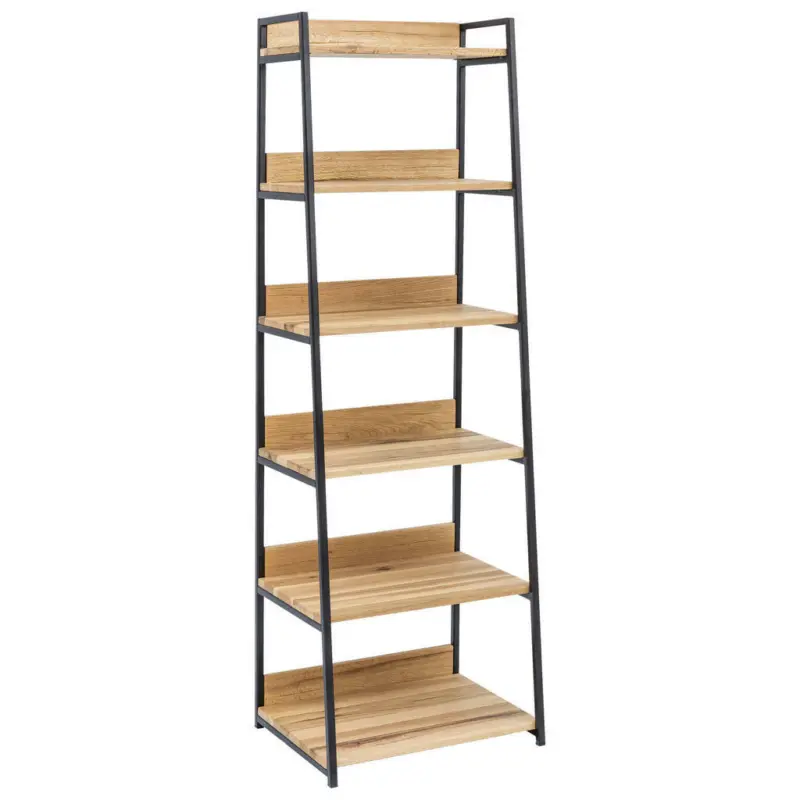 Regal 60/190/48 cm Schwarz, Wildeiche