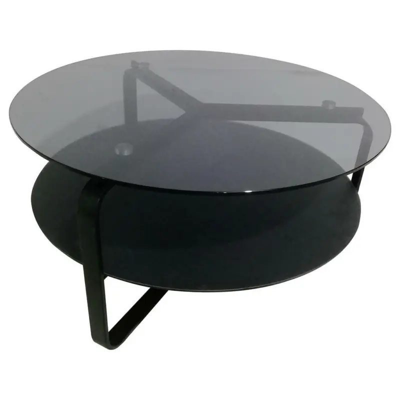 Couchtisch in Metall, Glas 80/80/44 cm