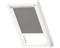 VELUX Sichtschutzrollo grau uni elektrisch Rahmen weiß RML SK08 4161SWL