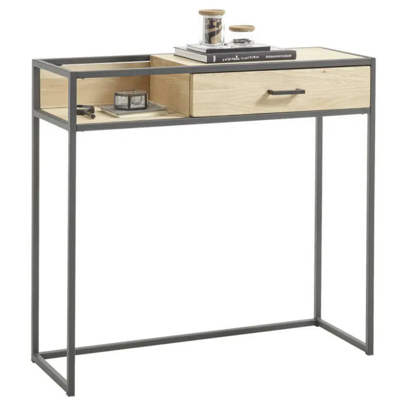 Konsolentisch in Holz, Metall 100/92,5/35 cm