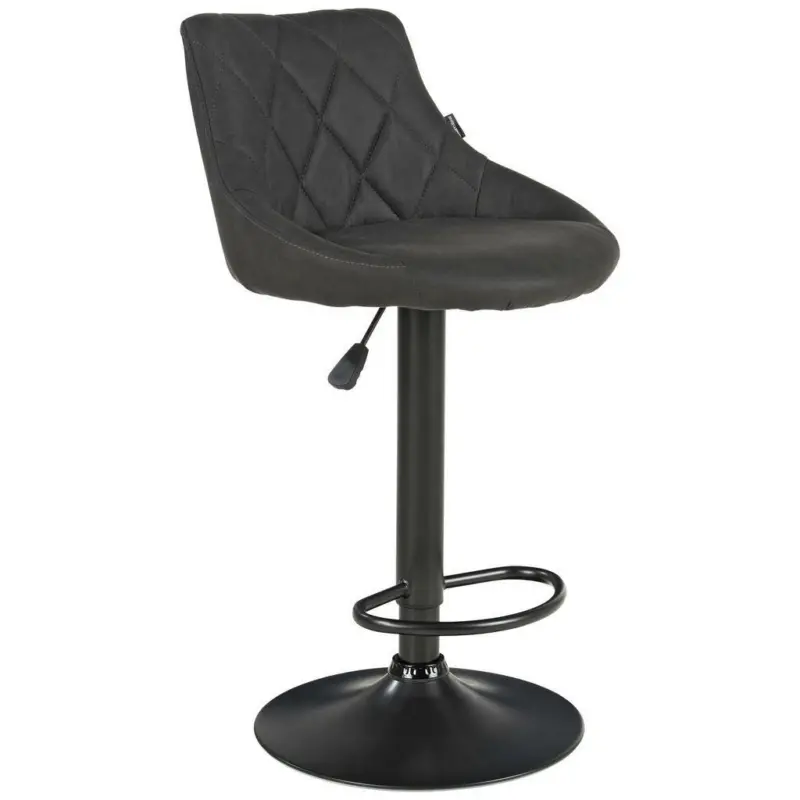 Barhocker in Metall, Textil Schwarz