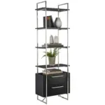 XXXLutz Lauterach - Ihr Möbelhaus bei Bregenz Standregal 60/188/35 cm Schwarz, Silberfarben