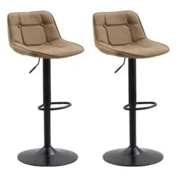 Barhocker-Set in Cognac