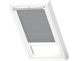 Velux Plissee-Faltstore solarbetrieben grau uni FSL PK08 1282S