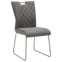 Stuhl in Edelstahl Mikrofaser