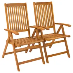 Gartensessel-Set Holz, Textil Braun