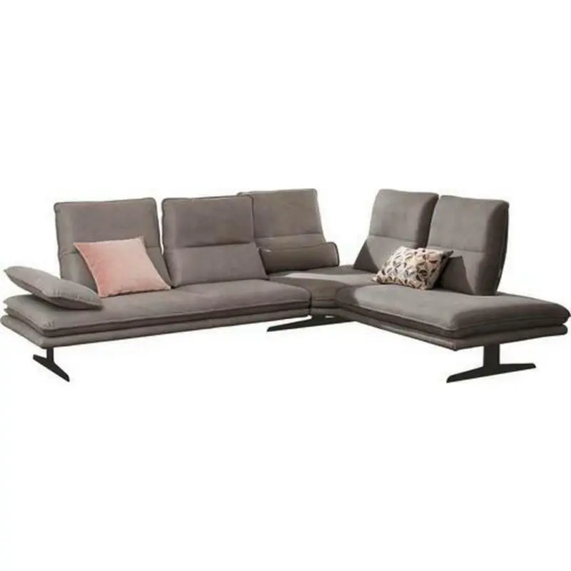 Ecksofa in Mikrofaser Grau