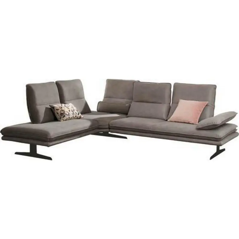 Ecksofa in Mikrofaser Grau