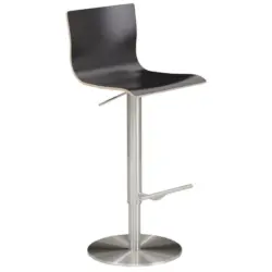 Barhocker in Holz, Metall Anthrazit