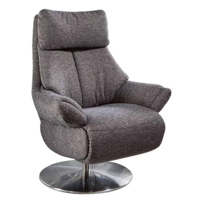 Relaxsessel in Textil Dunkelbraun