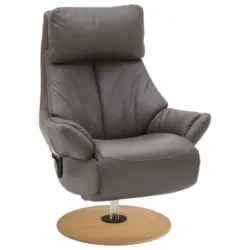 Relaxsessel in Leder Grau