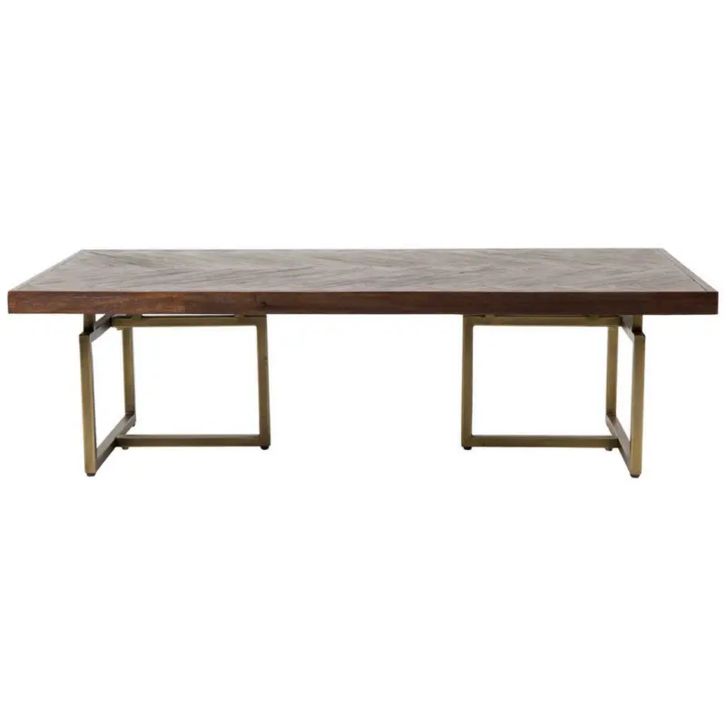 Couchtisch in Holz, Metall 120/60/35 cm