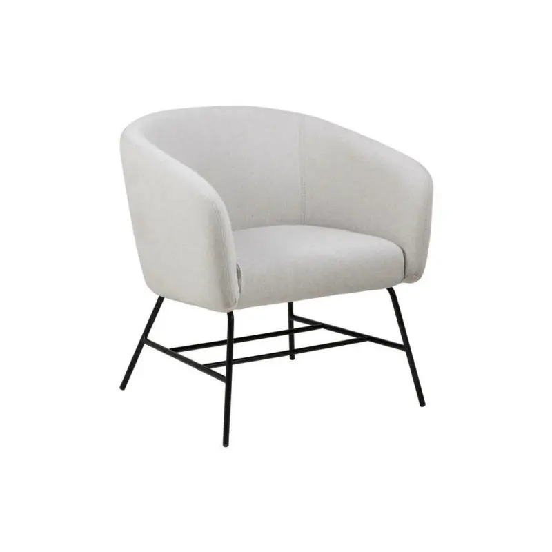 Sessel in Velours Hellgrau