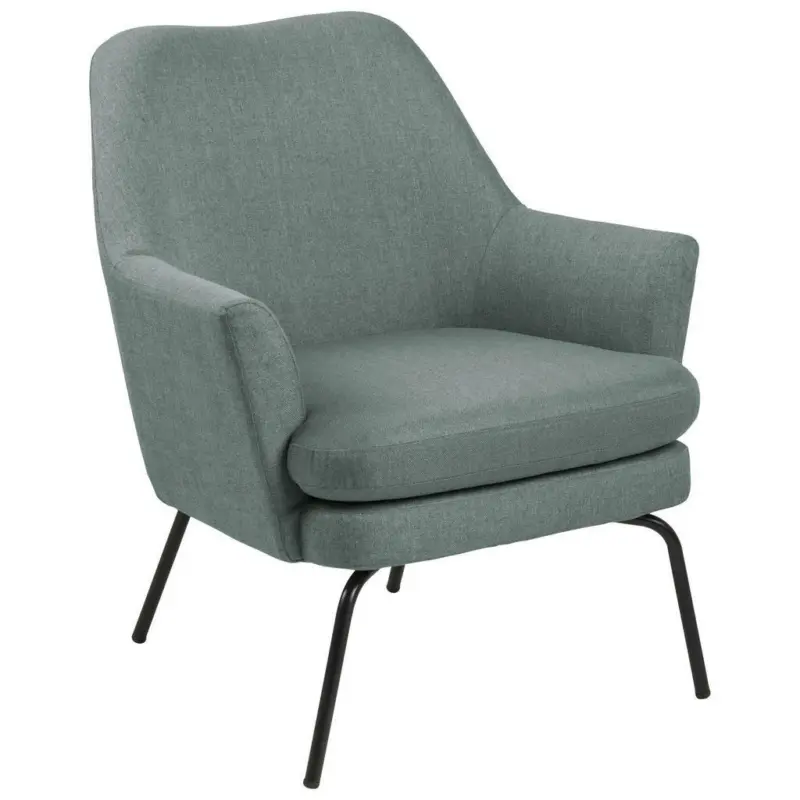 Sessel in Velours Olivgr&uuml;n