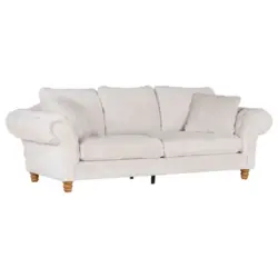 Bigsofa in Plüsch Weiß