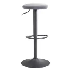 Barhocker in Textil Dunkelgrau