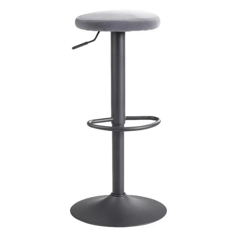 Barhocker in Textil Dunkelgrau