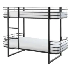 Etagenbett 90/200 cm Schwarz